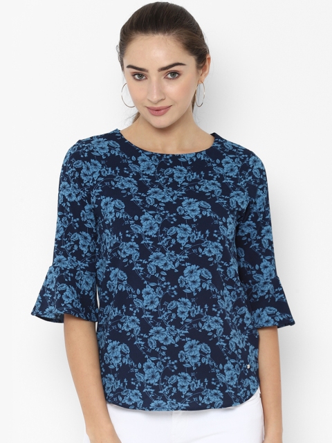 

Allen Solly Woman Blue Printed Top