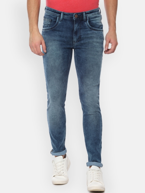 

V Dot Men Blue Skinny Fit Mid-Rise Clean Look Stretchable Jeans