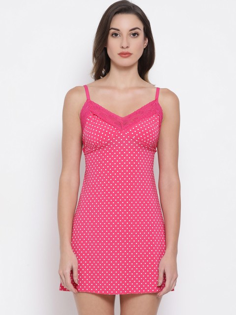 

Clovia Pink Printed Baby Doll NS1225P14XXL