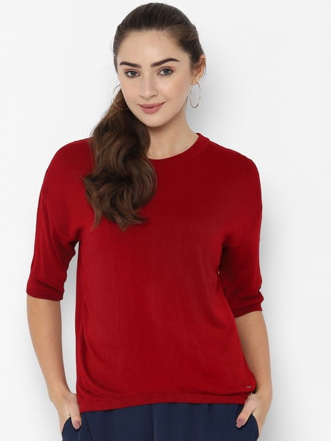 

Allen Solly Women Red Solid Top