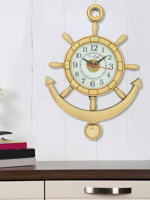 

eCraftIndia White Round Solid 25.4cm Analogue Wall Clock