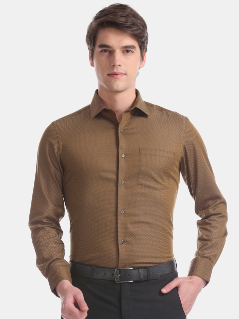 

Arrow Men Brown Slim Fit Printed Formal Shirt