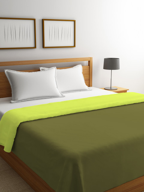 

STELLAR HOME Green Solid AC Room 300 GSM Double Bed Comforter