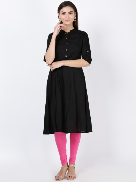 

Soch Women Black Solid A-Line Kurta