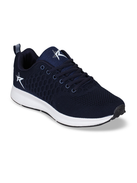 

REFOAM Men Navy Blue Flyknit Running Shoes