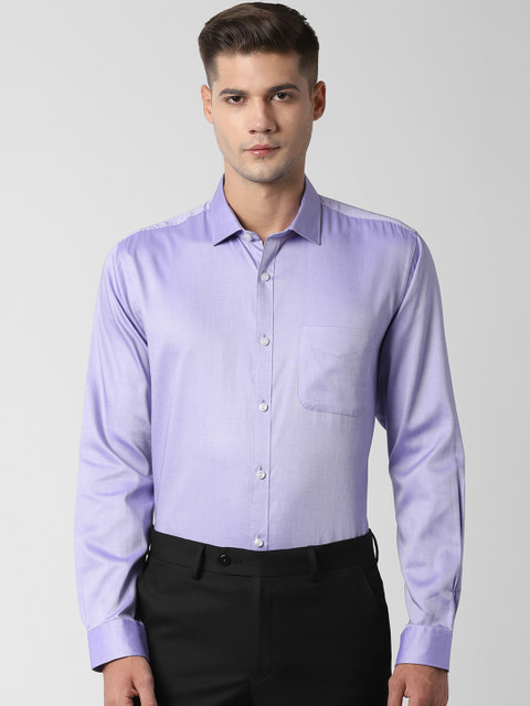 

Peter England Men Purple Regular Fit Solid Formal Shirt