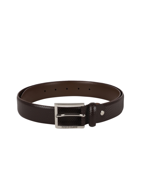 

Peter England Men Brown Woven Design Leather Belt