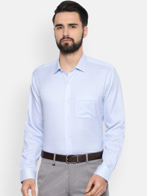 

Van Heusen Men Blue Regular Fit Self Design Formal Shirt