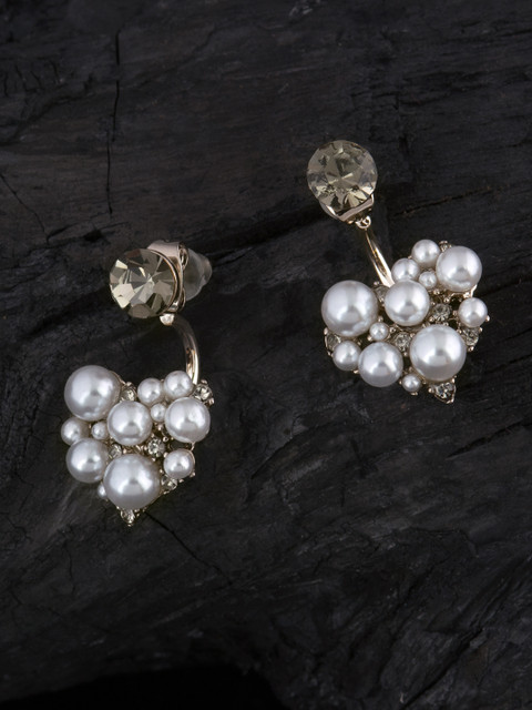

E2O White & Gold-Plated Contemporary Studs