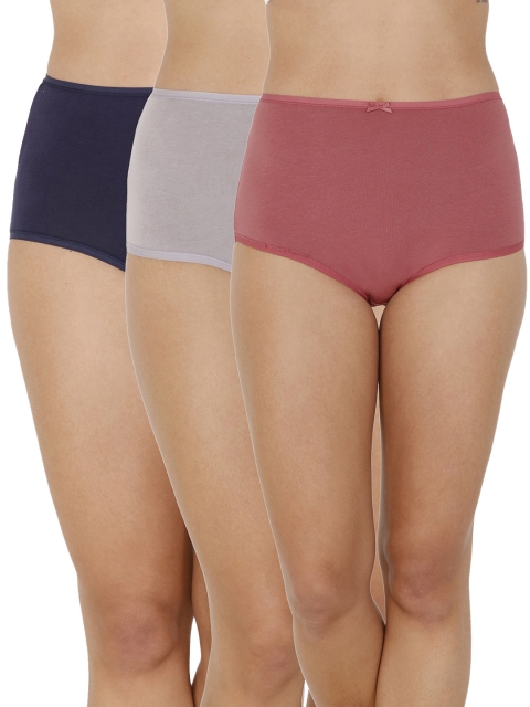 

every de by amante Women Pack of 3 High-Rise Hipster Briefs EK231, Multi