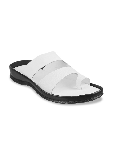 

Mochi Men White Leather Sandals