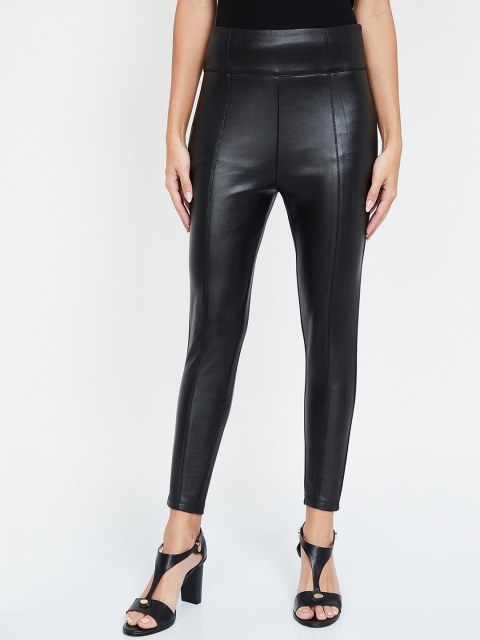 

Ginger by Lifestyle Women Black Regular Fit Solid Regular Trousers