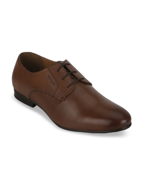 

Red Tape Men Brown Solid Leather Formal Derbys