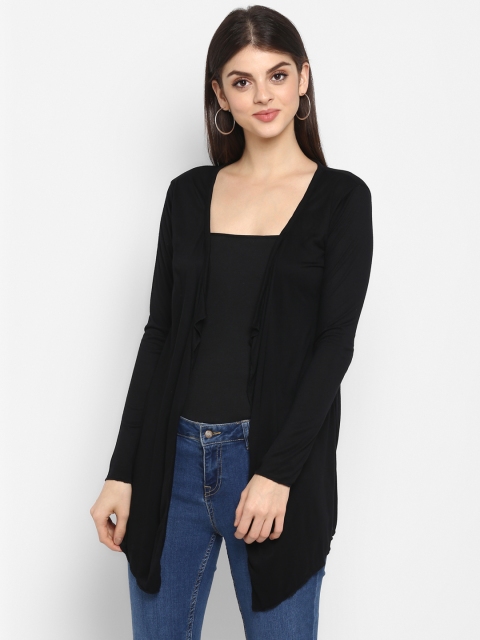

Color Cocktail Women Black Solid Open Front Shrug