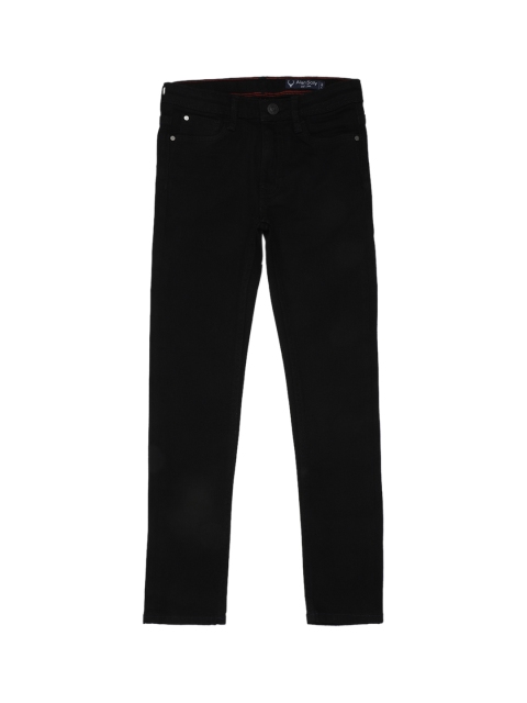 

Allen Solly Junior Boys Black Regular Fit Mid-Rise Clean Look Stretchable Jeans