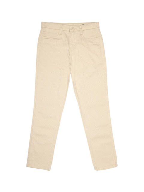 

Allen Solly Junior Boys Beige Regular Fit Printed Regular Trousers