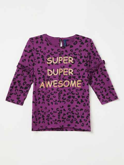 

Fame Forever by Lifestyle Girls Purple Printed Top