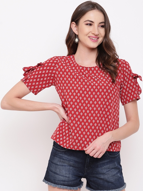 

Mayra Women Red Printed Top