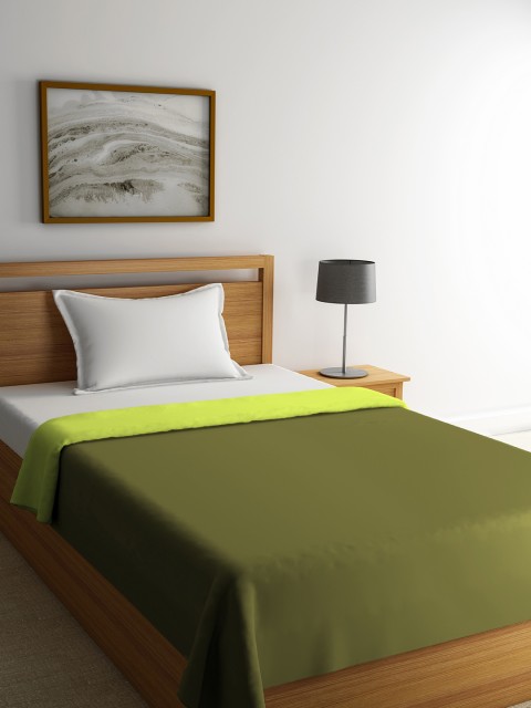 

STELLAR HOME Green Solid AC Room 300 GSM Single Bed Comforter