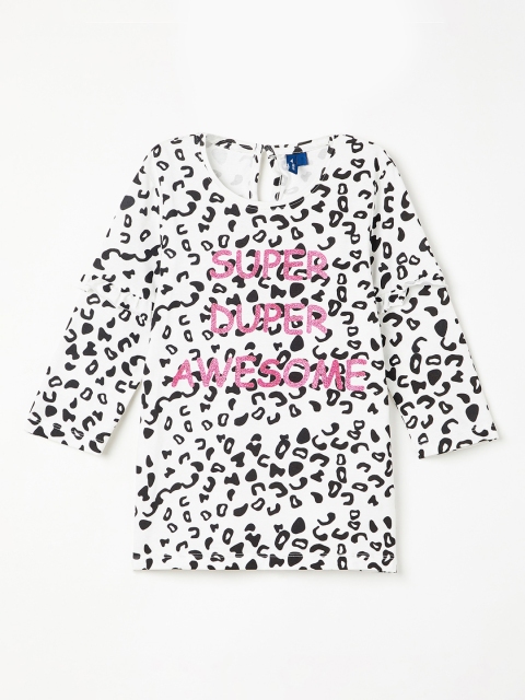 

Fame Forever by Lifestyle Girls Off-White Printed Top