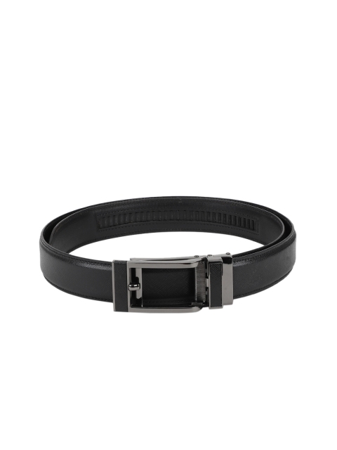 

Van Heusen Men Black Textured Leather Belt