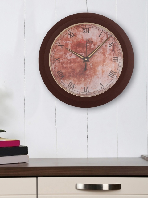 

eCraftIndia Brown & Beige Round Printed 31 cm Analogue Wall Clock