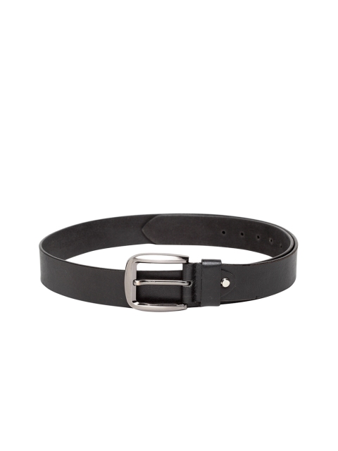 

Teakwood Leathers Men Black Solid Leather Belt