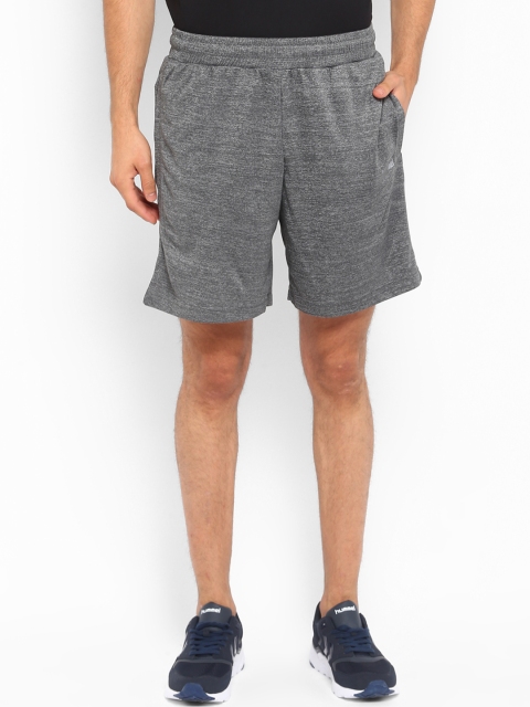 

hummel Men Grey Solid Regular Fit Sports Shorts