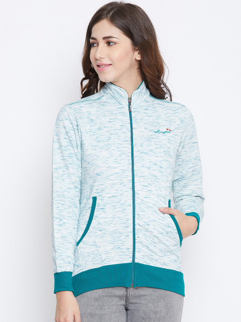 

NEVA Women Teal Blue Solid Sweatshirt
