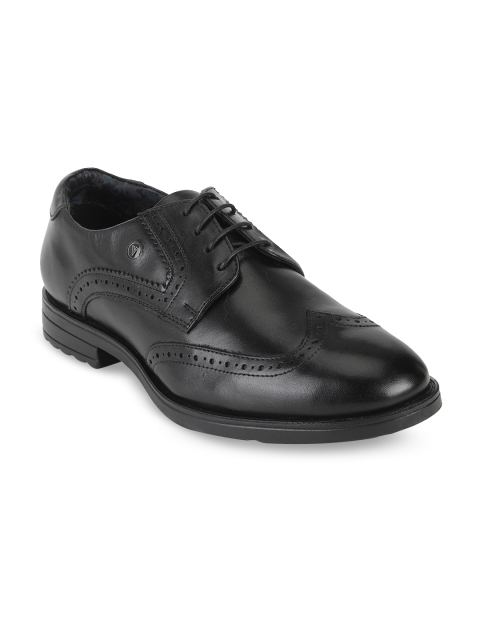 

Van Heusen Men Black Leather Brogues