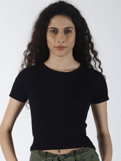 

Blue Saint Women Black Solid Top