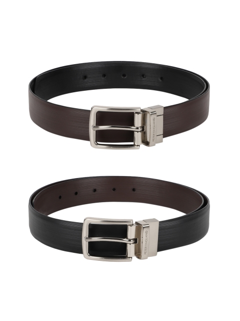 

Peter England Men Brown & Black Solid Reversible Belt
