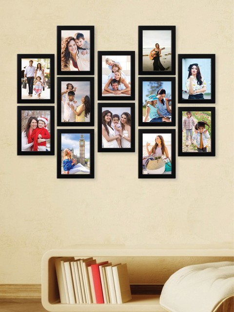 

RANDOM Set of 12 Black Solid Synthetic Collage Photo Frames