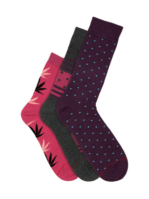 

Soxytoes Men Pack of 3 Patterned Socks, Purple