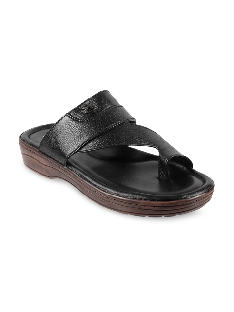 

Mochi Men Black Leather Sandals