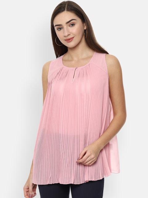 

Van Heusen Women Pink Solid Top