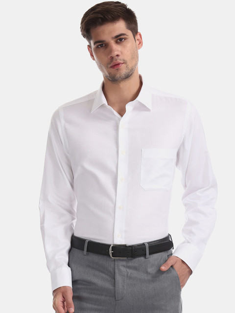 

Arrow Men White Solid Regular Fit Formal Shirt