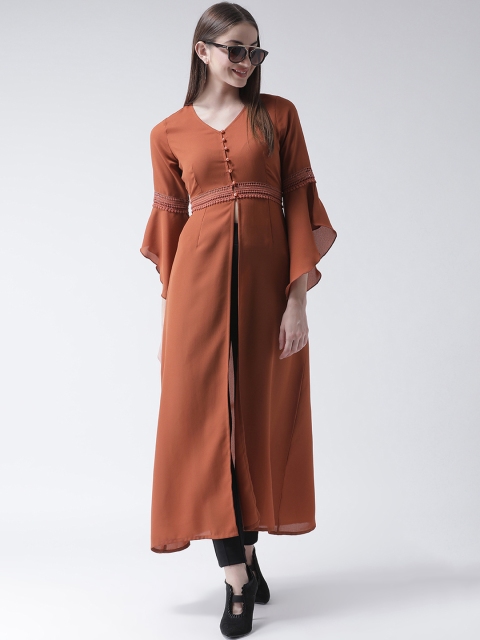 

Texco Women Rust Brown Solid Anarkali Kurta