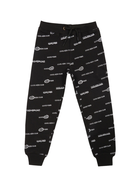 

Lil Tomatoes Boys Black & White Printed Joggers