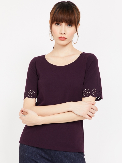 

CODE by Lifestyle Women Maroon Solid Top