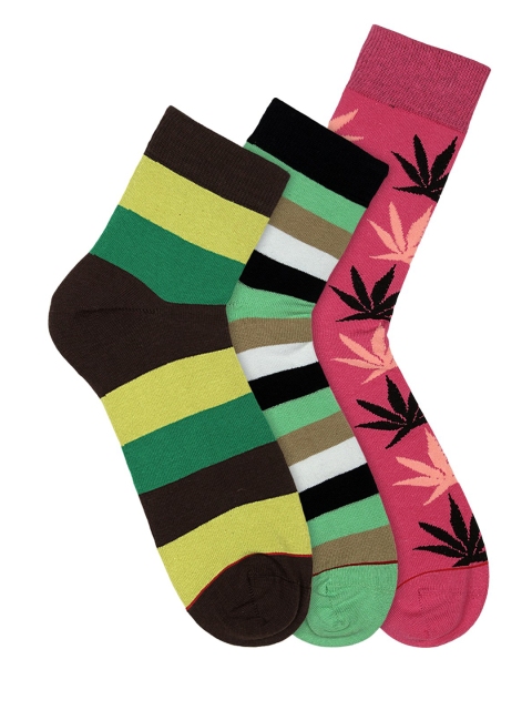 <p>Soxytoes Sockaholic Men Pack Of 3 Multi-Coloured Patterned Calf-Length Casual Socks</p>