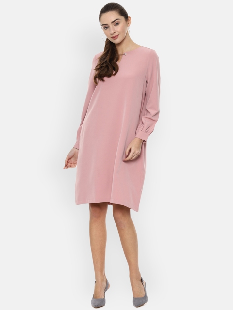 

Van Heusen Woman Pink Solid A-Line Dress