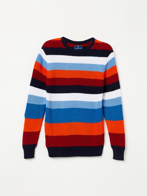 

Fame Forever by Lifestyle Boys Multicoloured Striped Pullover Sweater, Multi