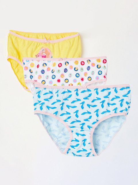 

Fame Forever by Lifestyle Girls Pack of 3 Printed Briefs, Yellow