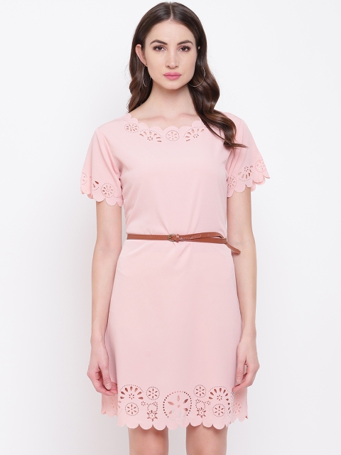 

Mayra Women Pink Solid A-Line Dress