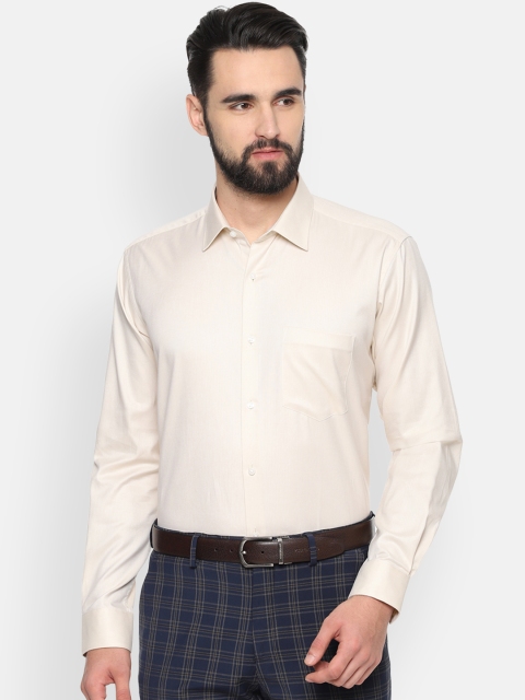 

Van Heusen Men Beige Loose Fit Solid Formal Shirt