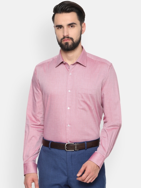 

Van Heusen Men Pink Loose Fit Self Design Formal Shirt