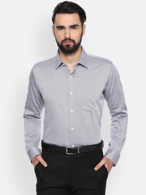 

Van Heusen Men Grey Slim Fit Printed Formal Shirt