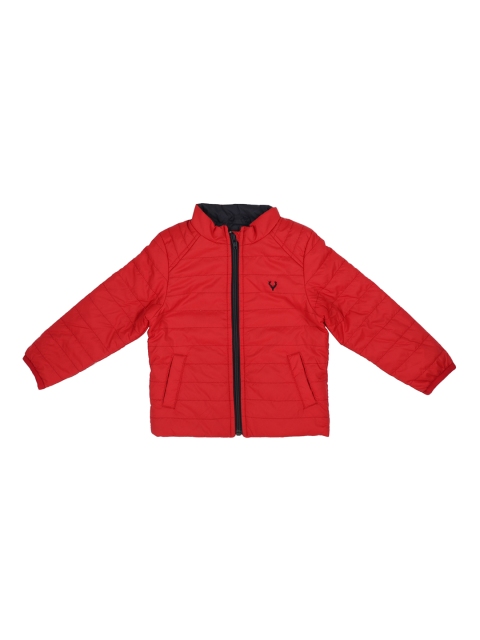 

Allen Solly Junior Boys Solid Puffer Jacket Jacket, Red