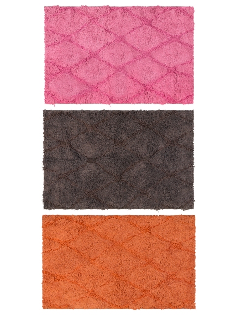 

Story@home Set of 3 Multicoloured Solid No-Shredding Doormats, Multi